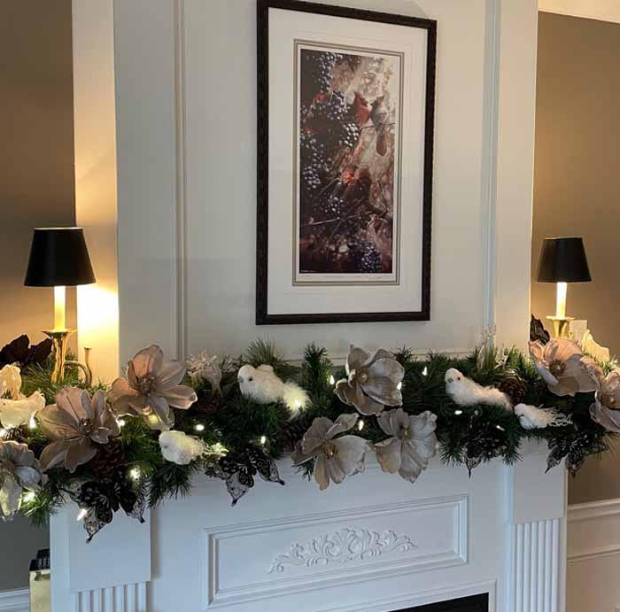 Vineyard Romance painting framed decor wall art