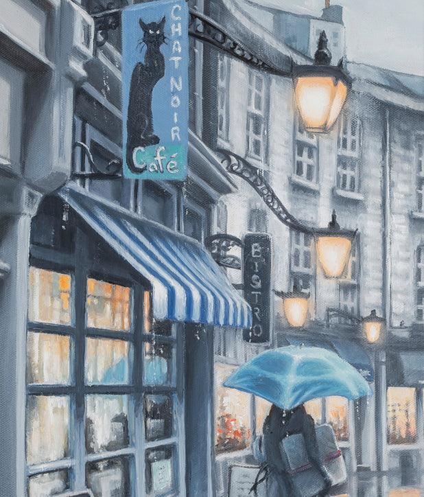 Closeup of Galerie d' Artvine painting by artist Carm Dix