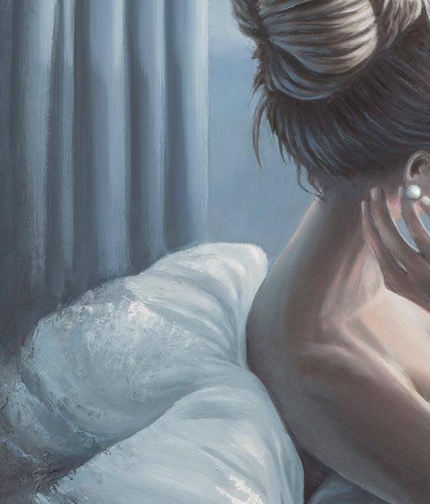 close up of Pillow and Pearl painting of a princess