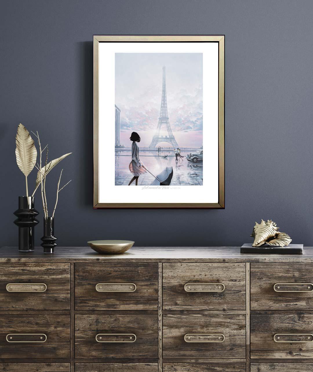 framed decor Lost Moment in Paris art print