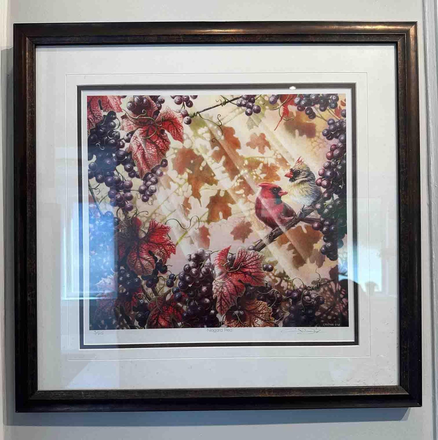 Framed Niagara Red art print