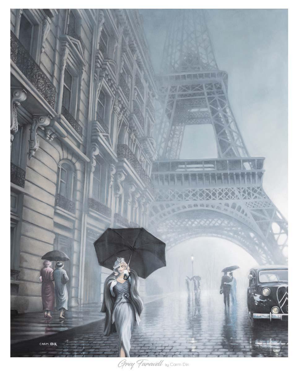 'Grey Farewell' painting by artist Carm Dix