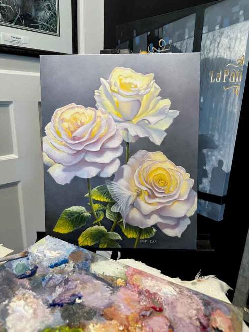 Magic in Bloom painting by artist Carm Dix