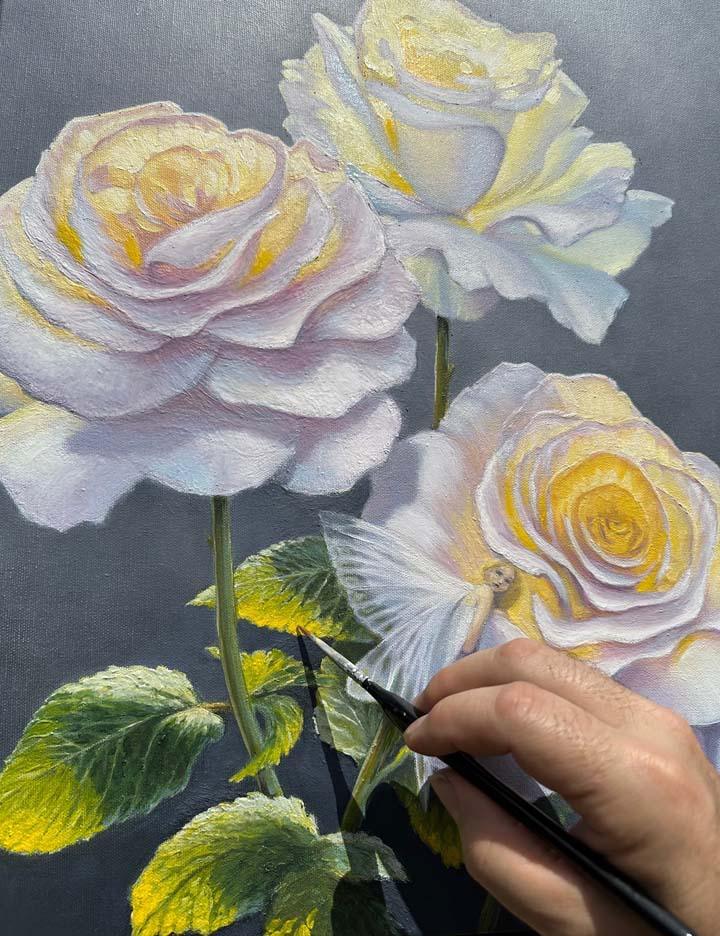 Magic in Bloom painting by artist Carm Dix