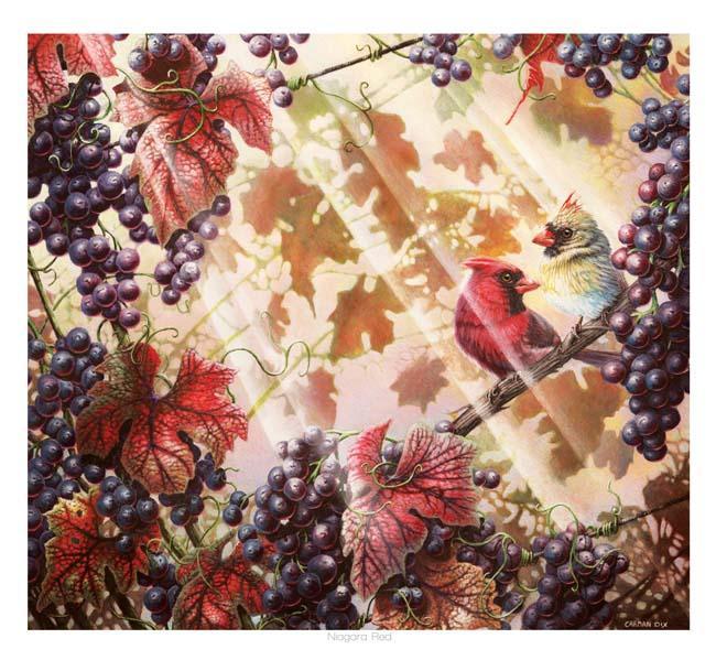 Niagara Red painting by artist Carm Dix