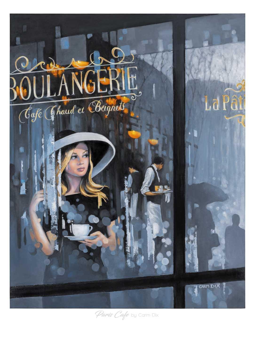 Paris Café -a painting by artist Carm Dix