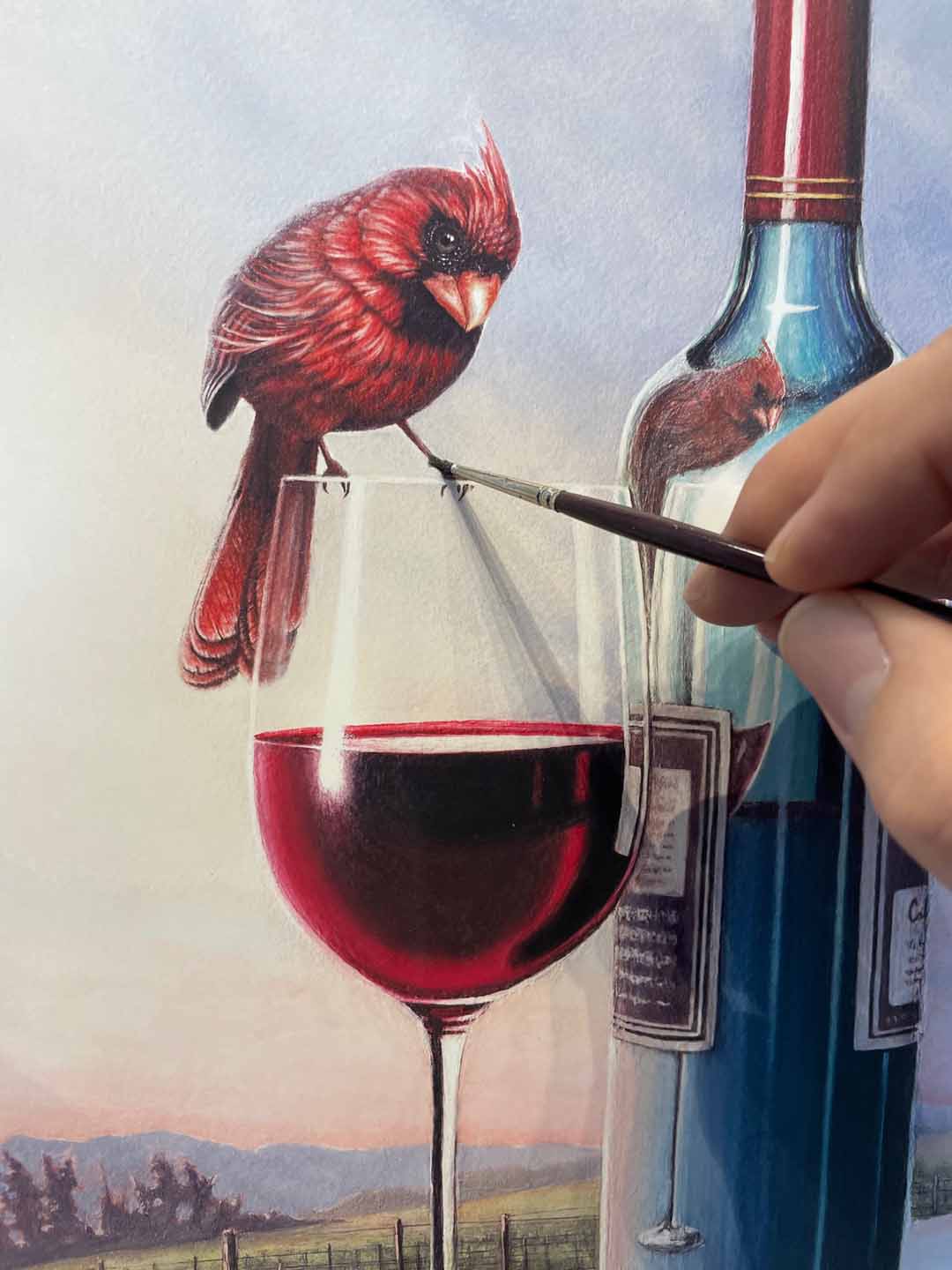 wine connoisseur painting