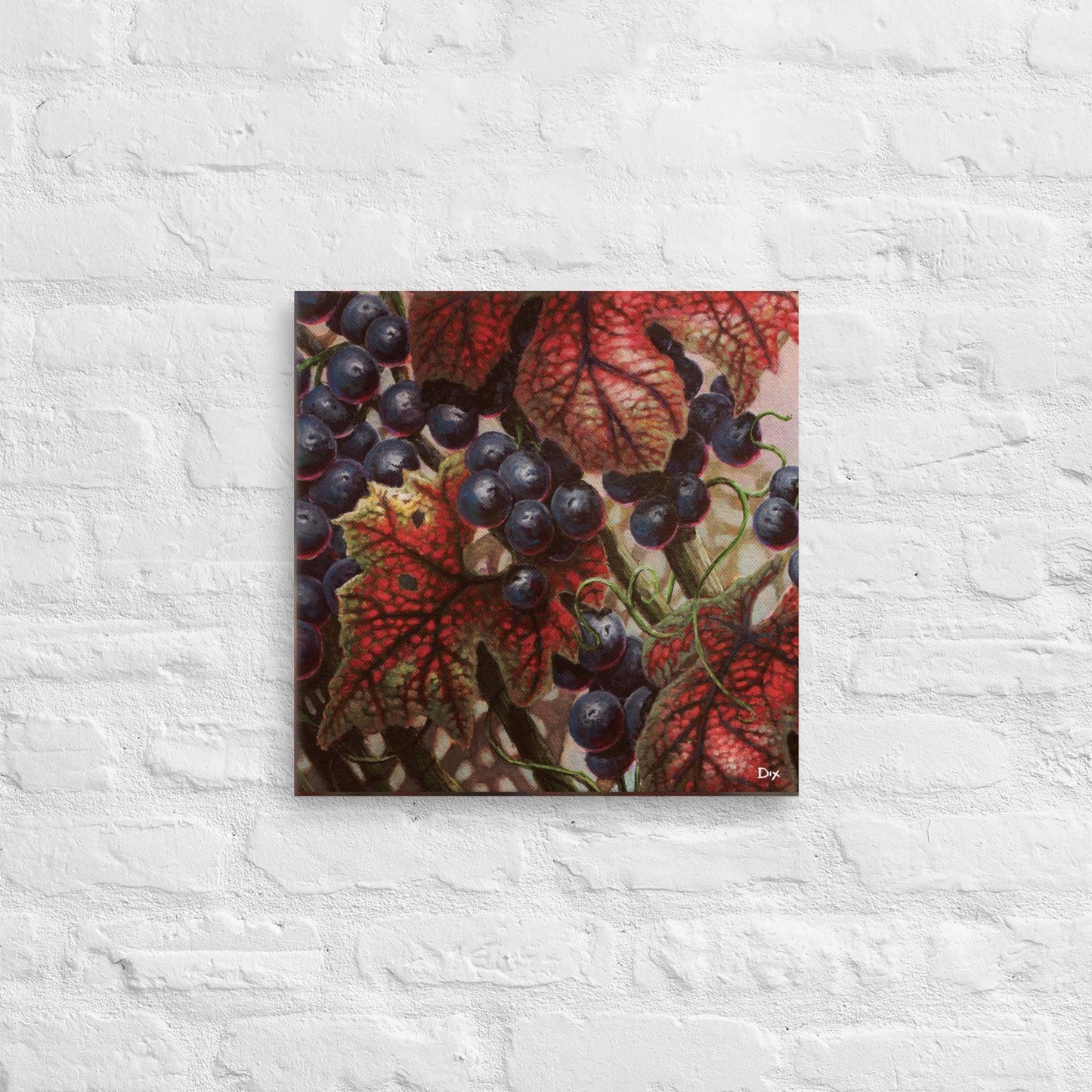 Vineyard Scenes 16x16" canvas scenes by art Carm Dix