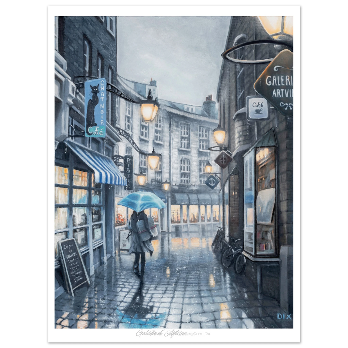 Galerie d' Art vine art print by artist Carm Dix