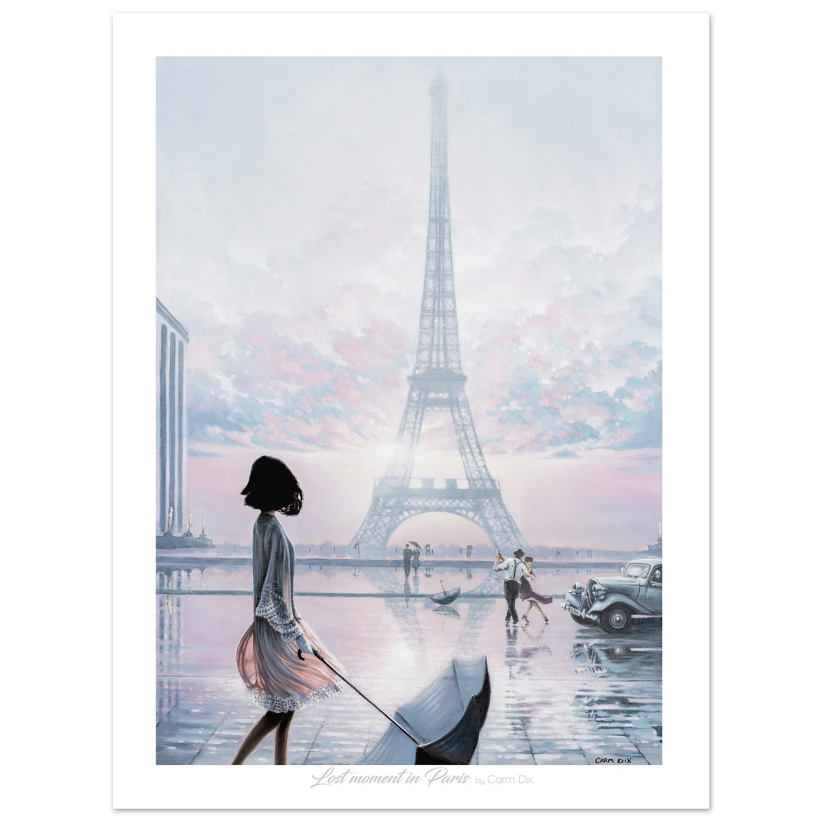 Lost moment in Paris art print by artist Carm Dix