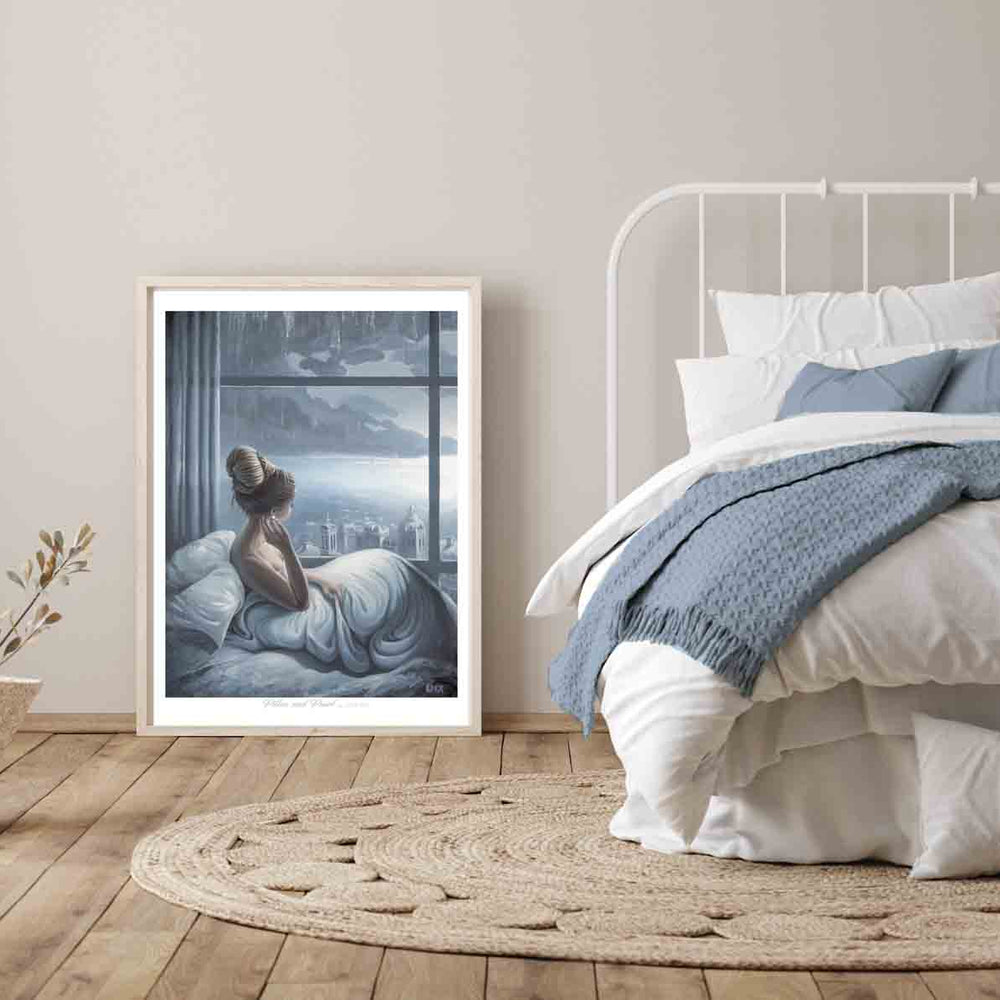 Pillow and Pearl - perfect art for an elegant bedroom