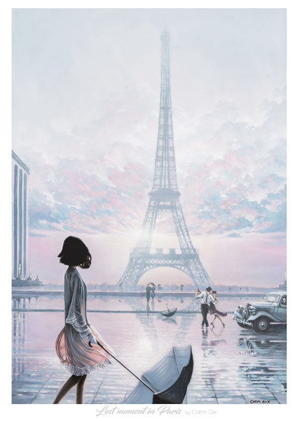 Lost Moment in Paris art print by artist Carm Dix