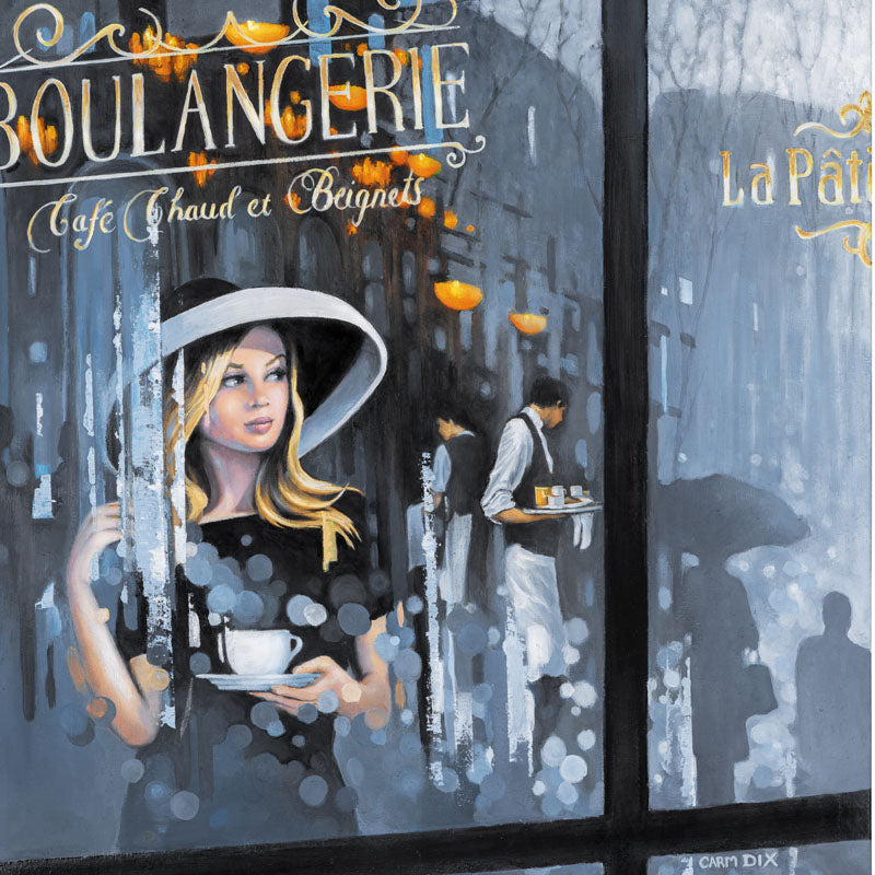 Paris Café art print by artist Carm Dix