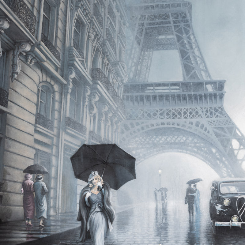 A grey farewell art print by artist Carm Dx