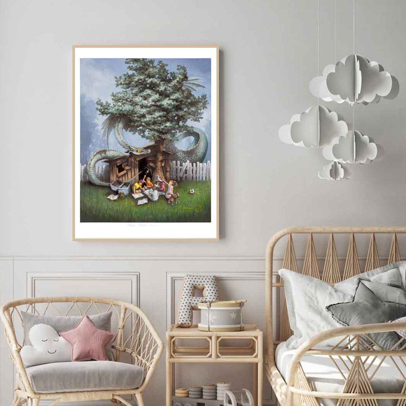 Magic book art print by artist Carm Dix