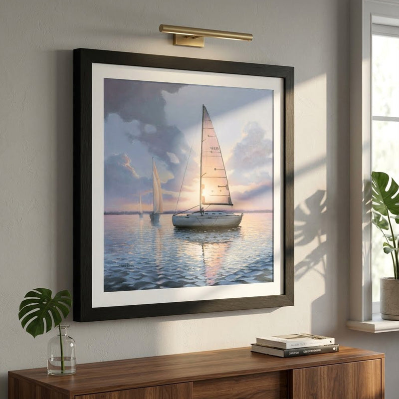 sundown sail painting by artist Carm Dix