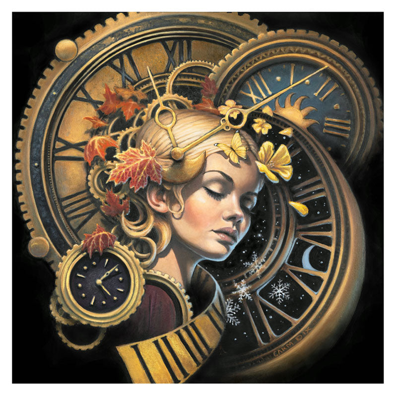 Lady in Time art print by artist Carm Dix