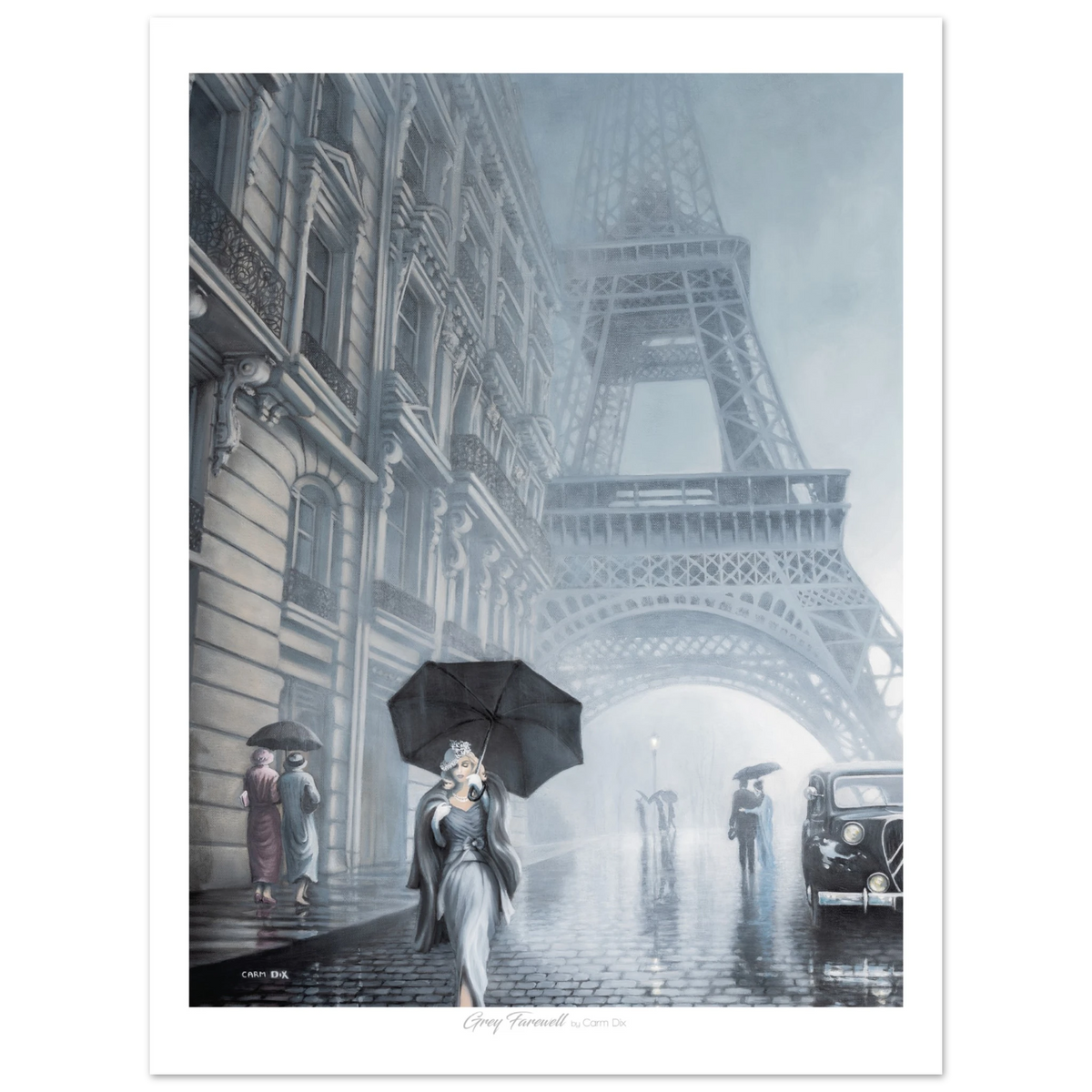 Grey Farewell art print by artist Carm Dix