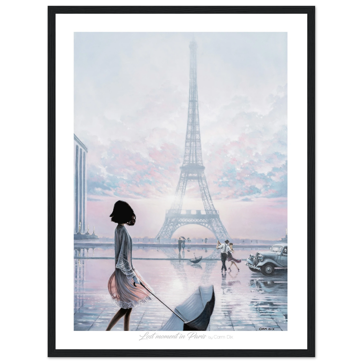Lost moment in Paris art print by artist Carm Dix