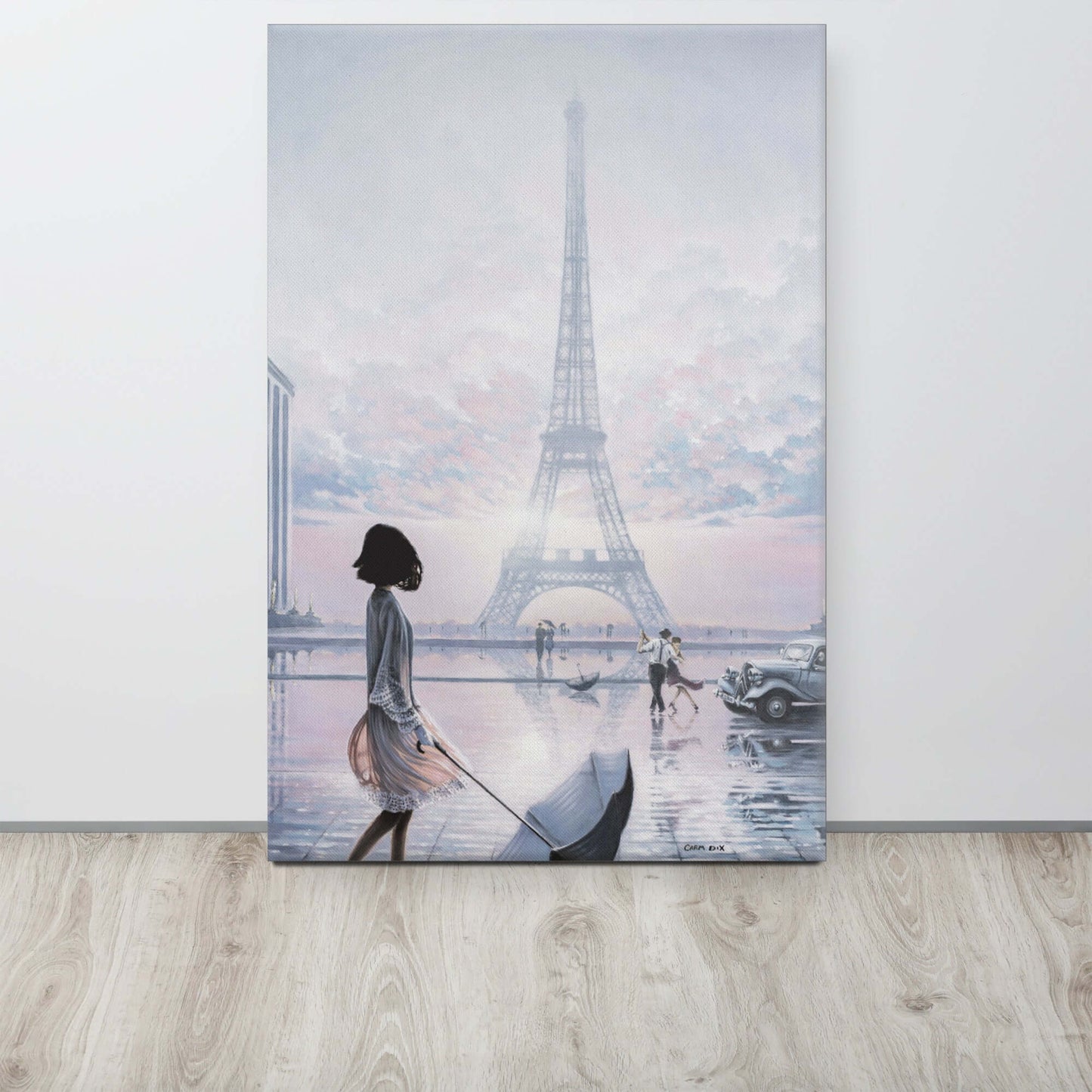 Lost Moment in Paris 24x36" canvas art print by artist Carm Dix