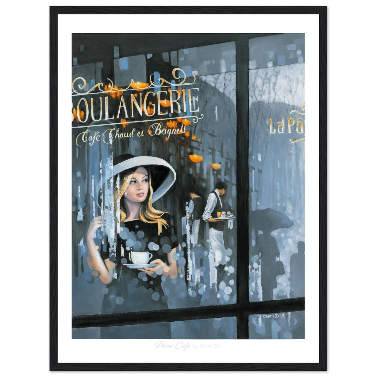 Paris Café art print b artist Carm Dix