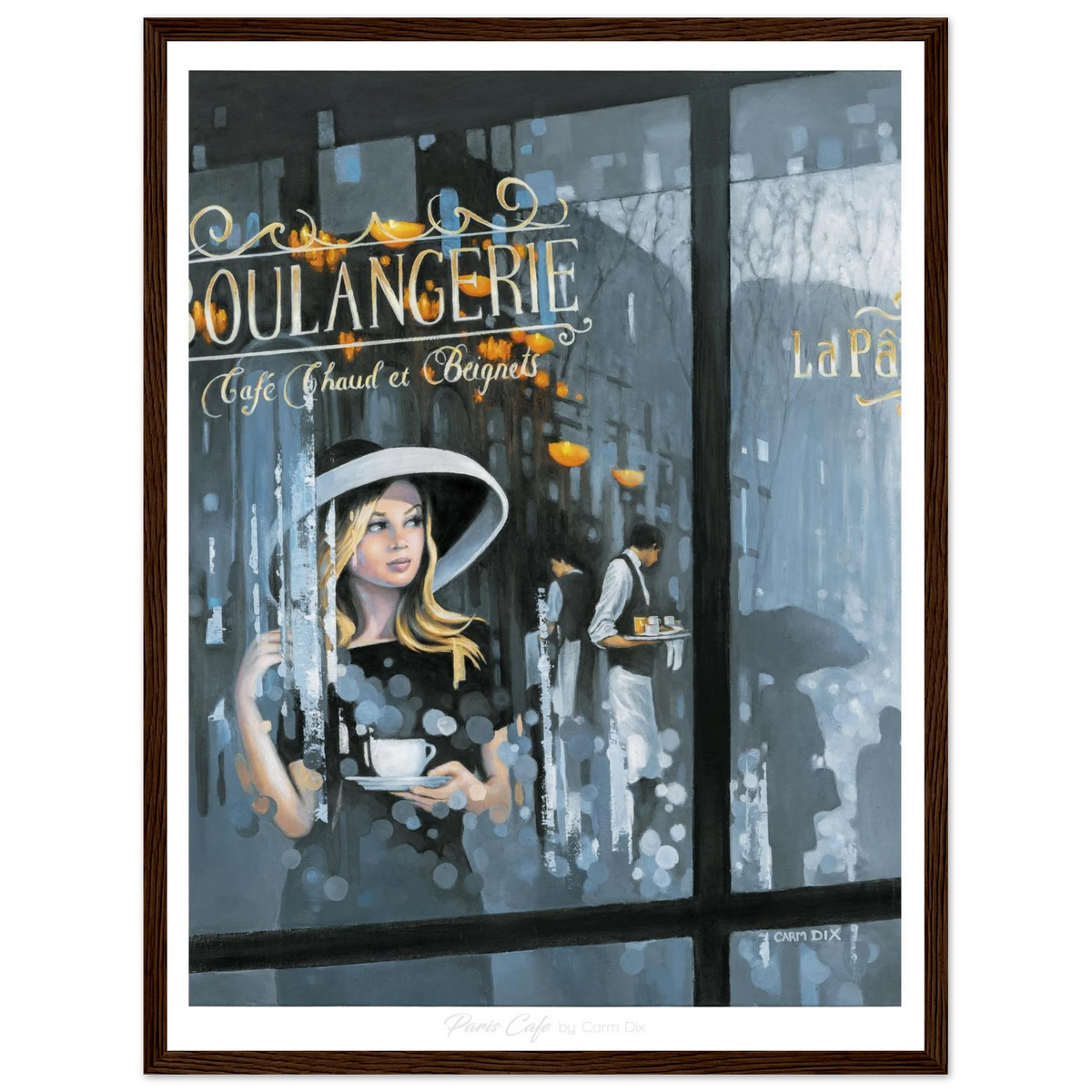 Paris Café art print by artist Carm Dix