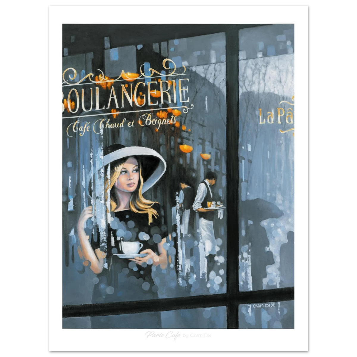 Paris Café art print b artist Carm Dix