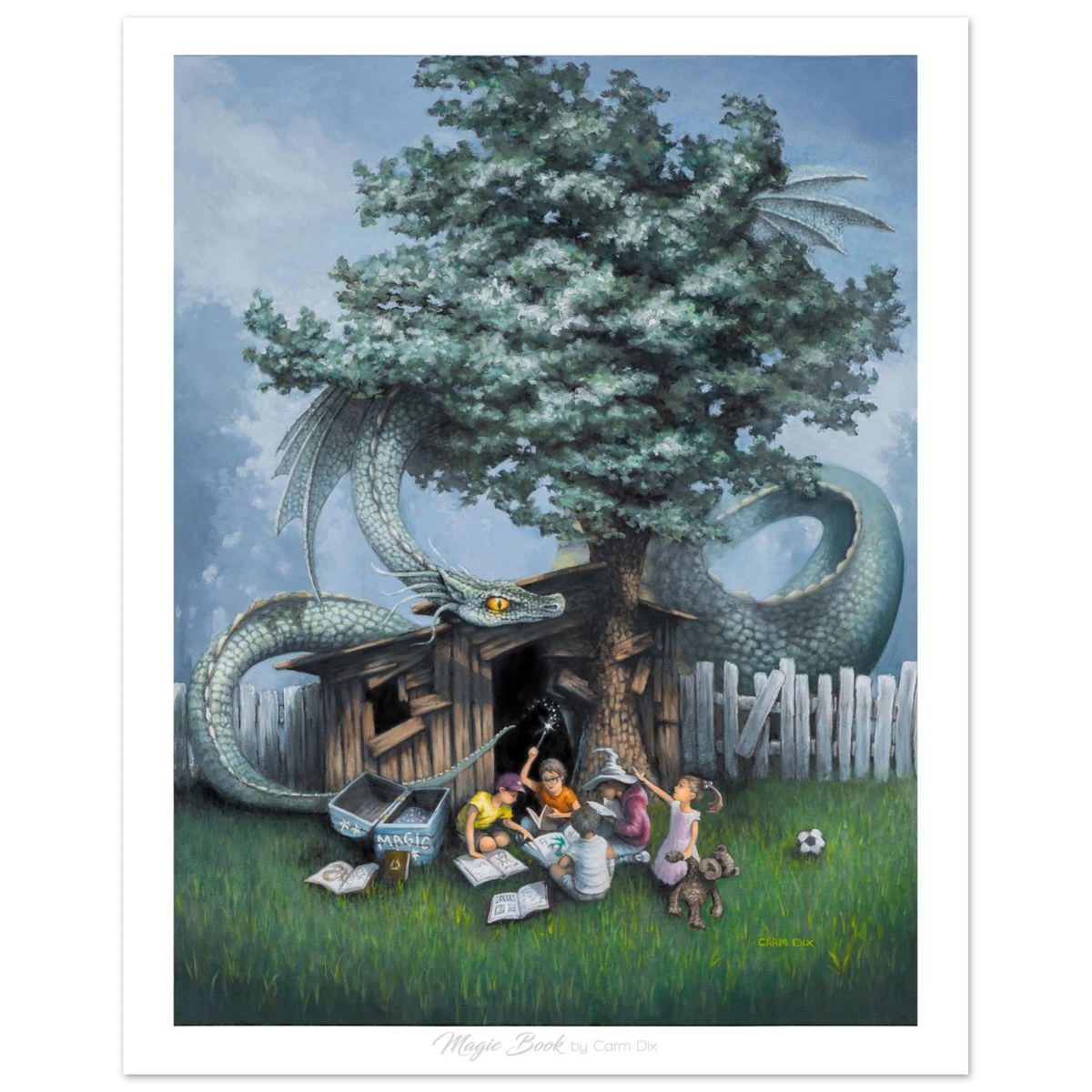 "Magic Book" art print by artist Carm Dix