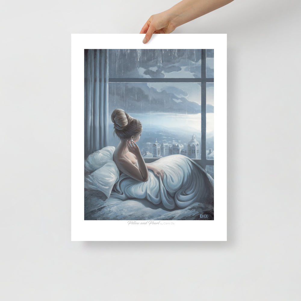 Pillow and Pearl art print by artist Carm Dix