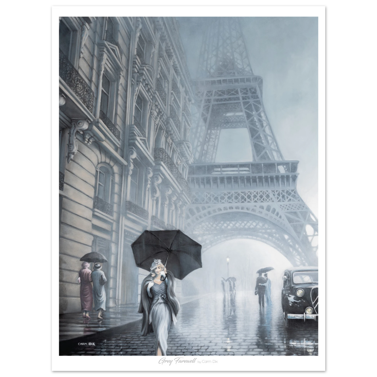Grey Farewell art print by artist Carm Dix